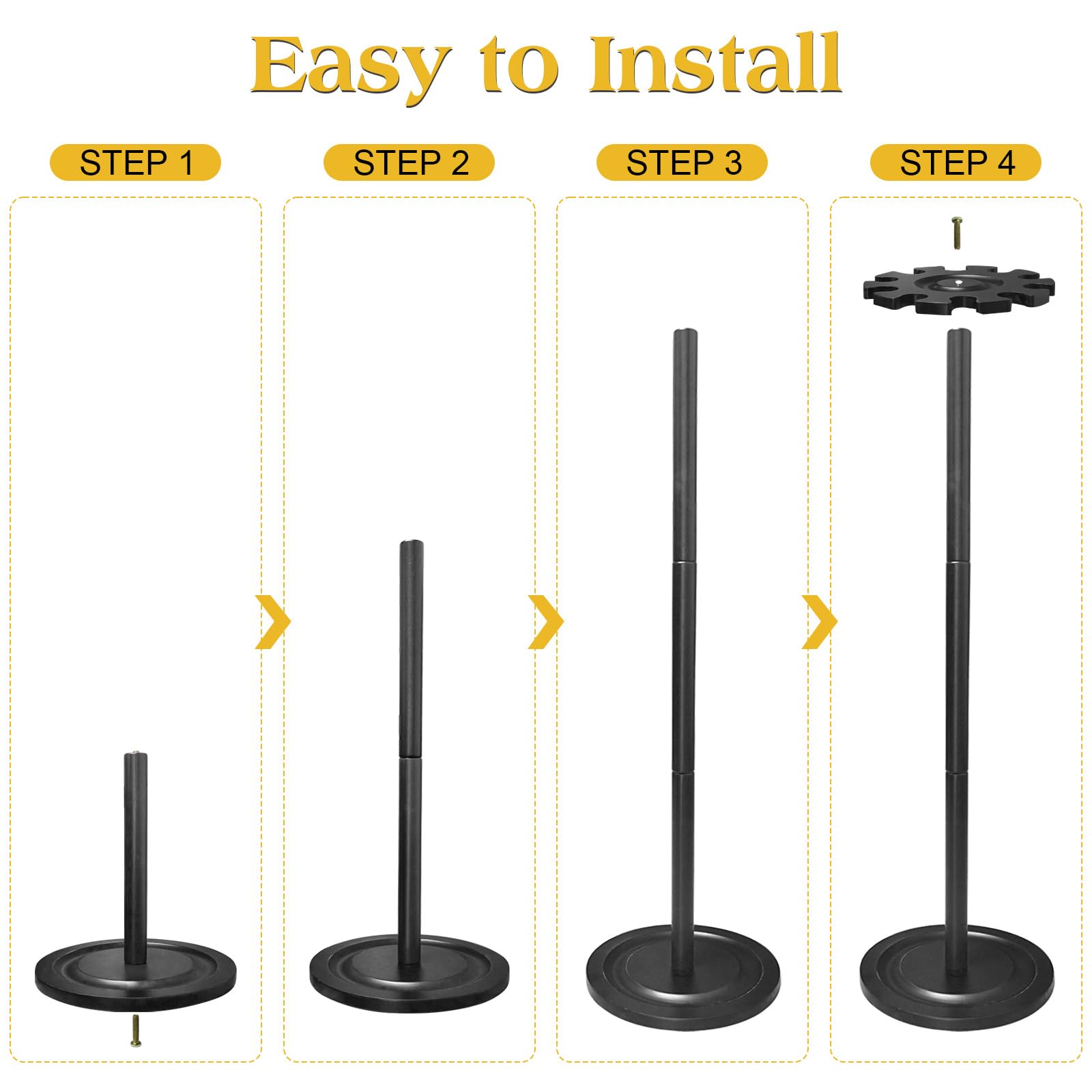 TP assembly parts showing tool-free setup for fast installation