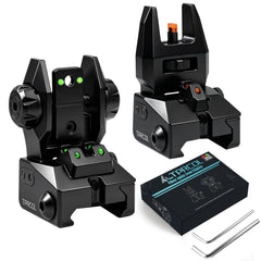 TPRCOL front sight assembled showing bright red fiber optic dot for faster aiming