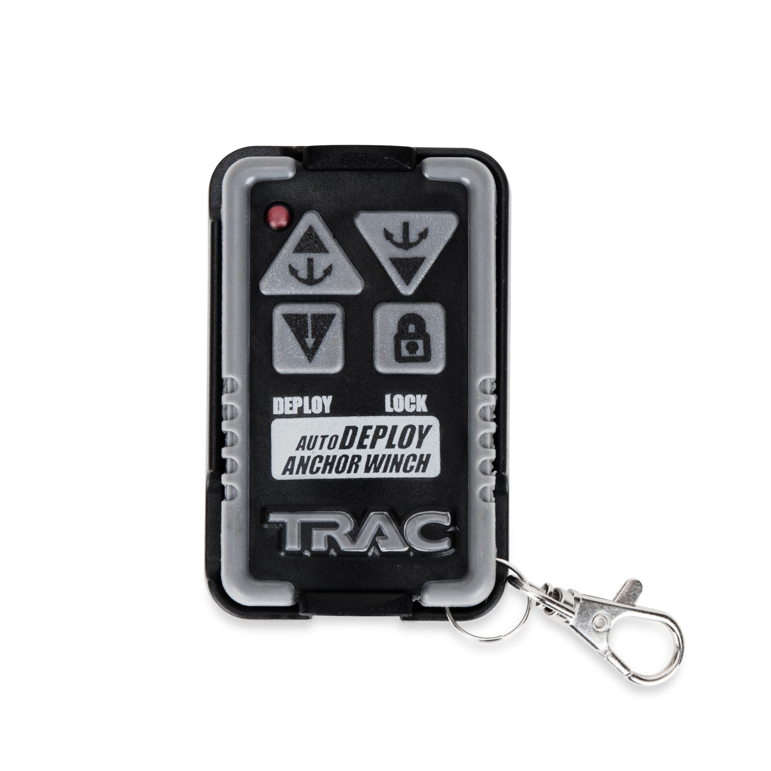 Trac installed on a boat bow with user deploying anchor showing practical on-water convenience