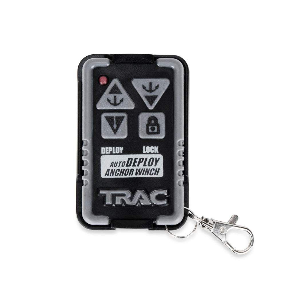 Trac installed on a boat bow with user deploying anchor showing practical on-water convenience