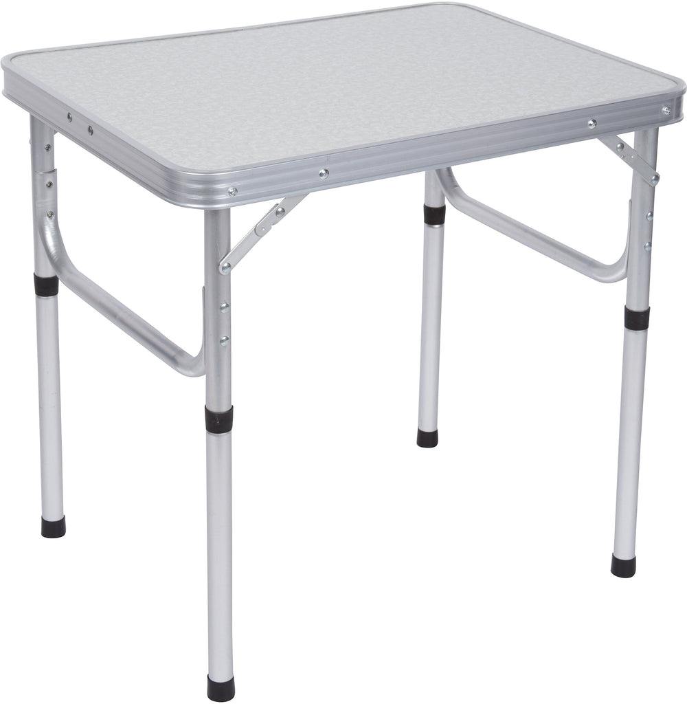Trademark Innovations front view of folded table showing compact portability and quick setup benefit