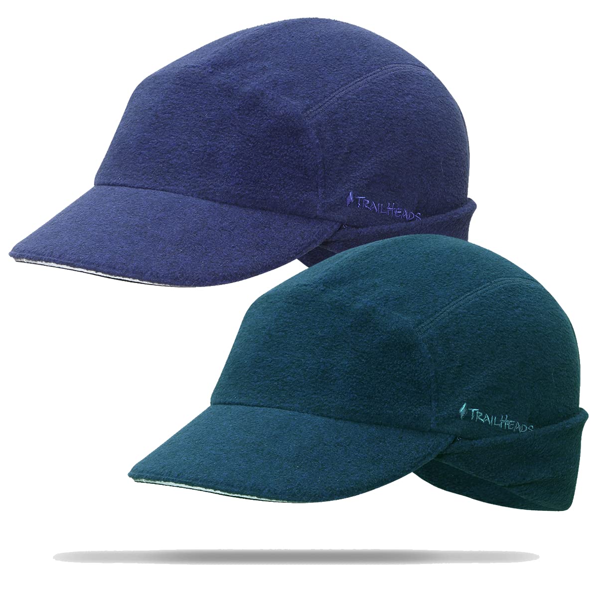 TrailHeads front view showing indigo-teal hat and 2-pack convenience for outdoor warmth