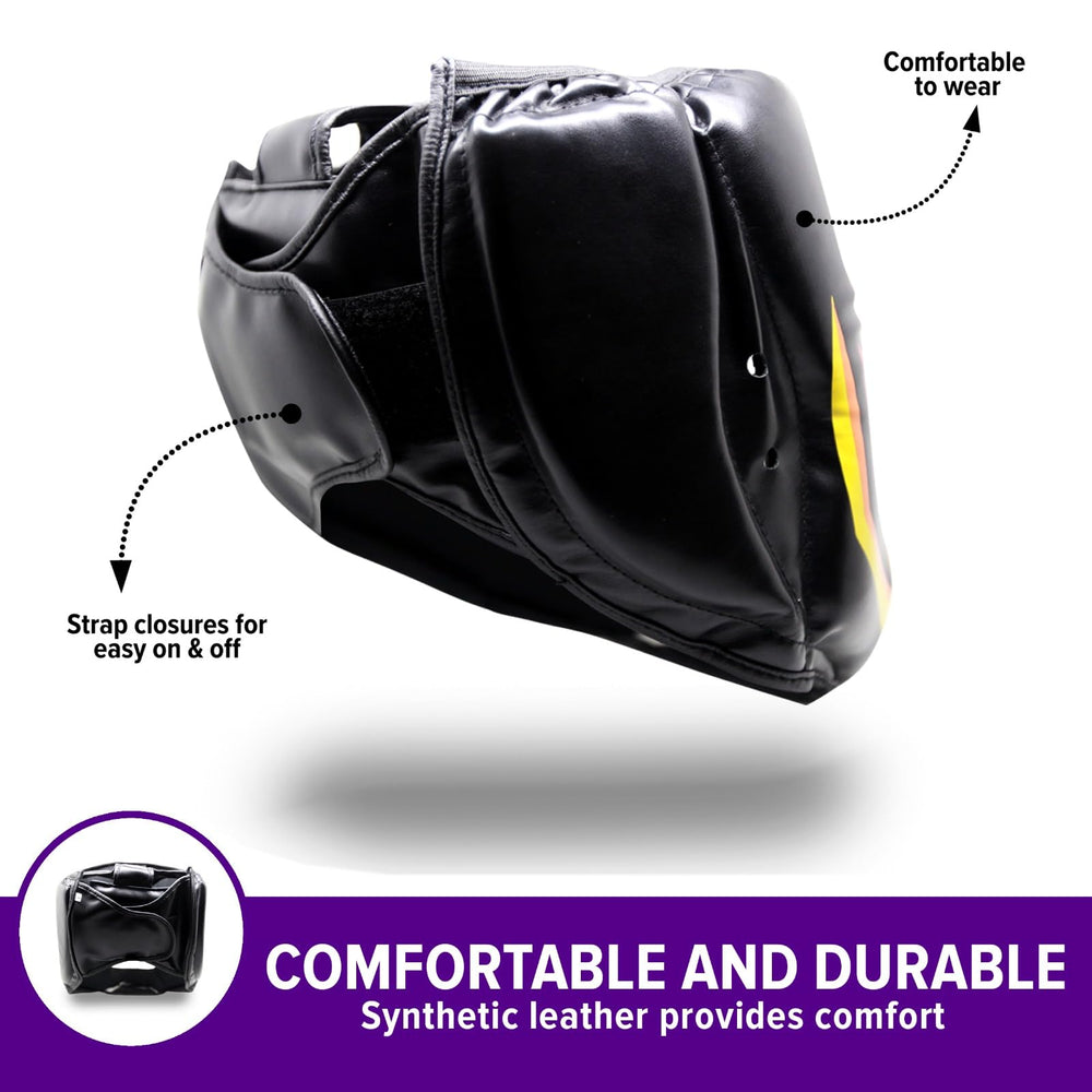Trained headgear size comparison showing small and large fit options benefit