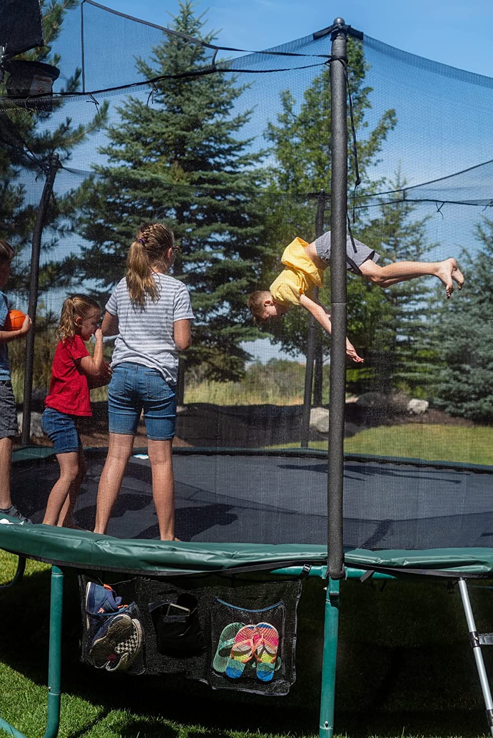 Trampoline Pro mat installed on frame demonstrating proper alignment and safety