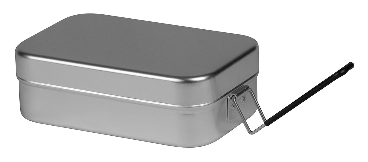 Trangia mess tin front view showing compact shape and easy packing benefit