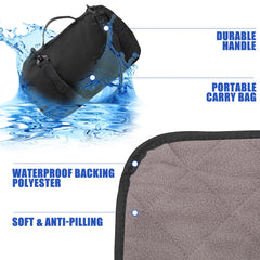 Tranqun folded blanket inside carry bag, portability for travel and storage
