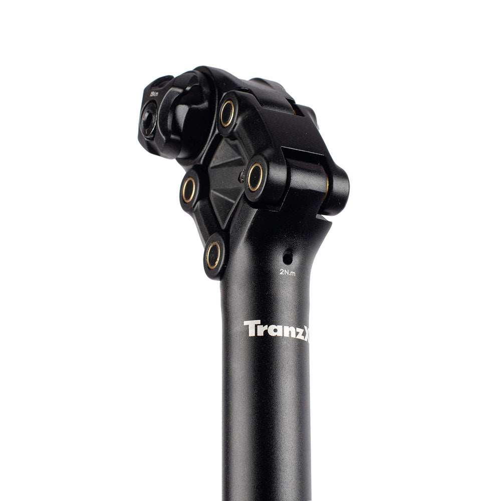 TranzX Antishock QL on rider absorbing bumps for smoother riding