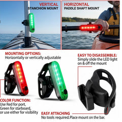 Treela mounted on kayak rail with silicone strap showing tool-free attachment and secure fit