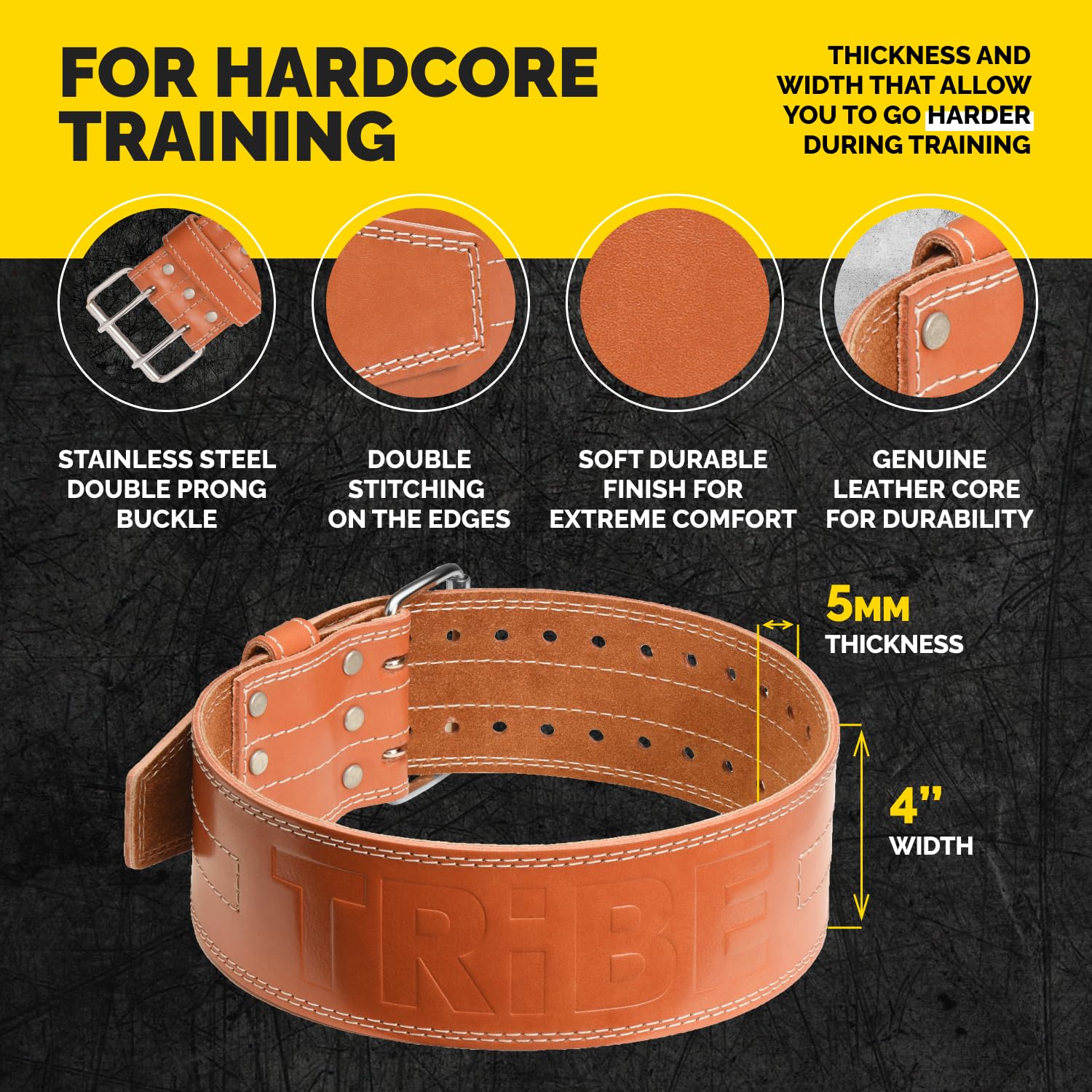 Tribe Lifting two-prong buckle detail showing secure fastening benefit