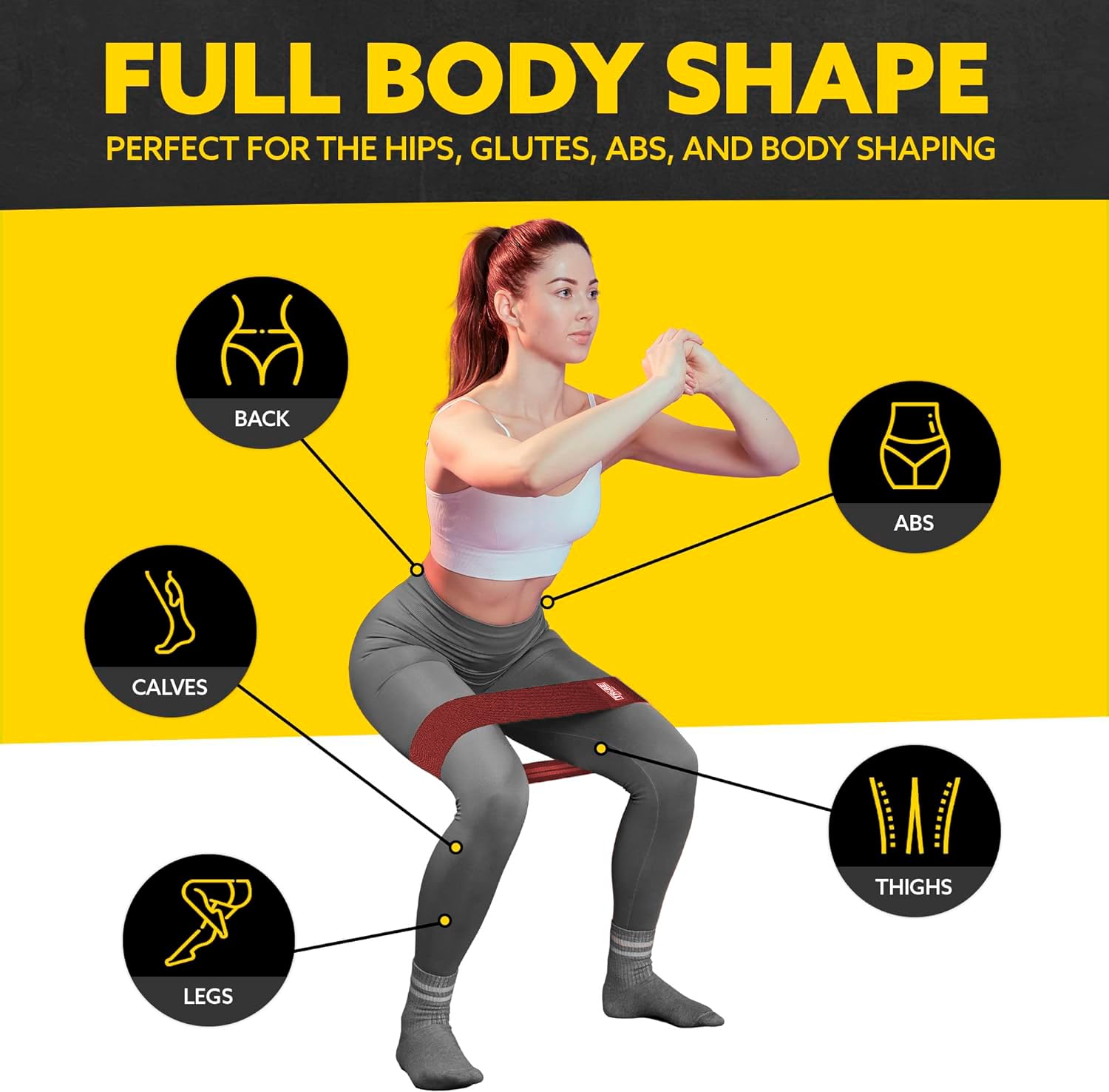 Tribe Lifting three bands laid side-by-side to compare light, medium, and heavy resistance options
