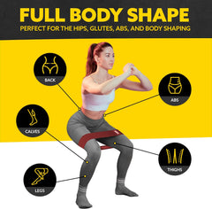 Tribe Lifting three bands laid side-by-side to compare light, medium, and heavy resistance options