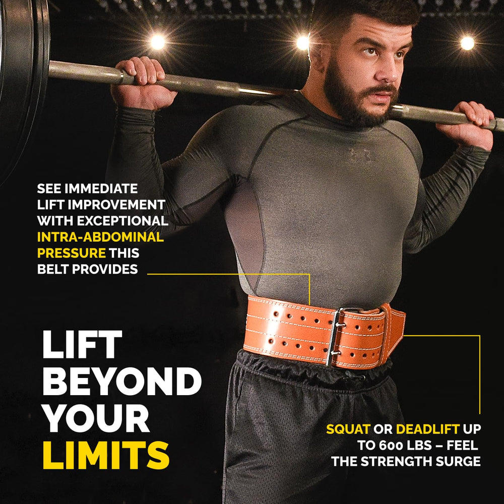Tribe Lifting debossed logo on belt emphasizing quality finish and longevity