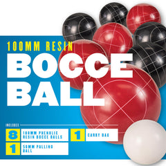 Triumph Sports bocce balls being tossed on a lawn, fun portable gameplay benefit