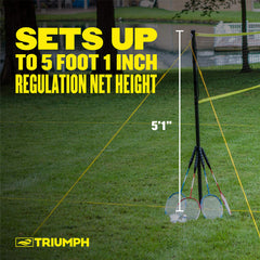 Triumph Sports boundary line with corner anchors showing easy court marking