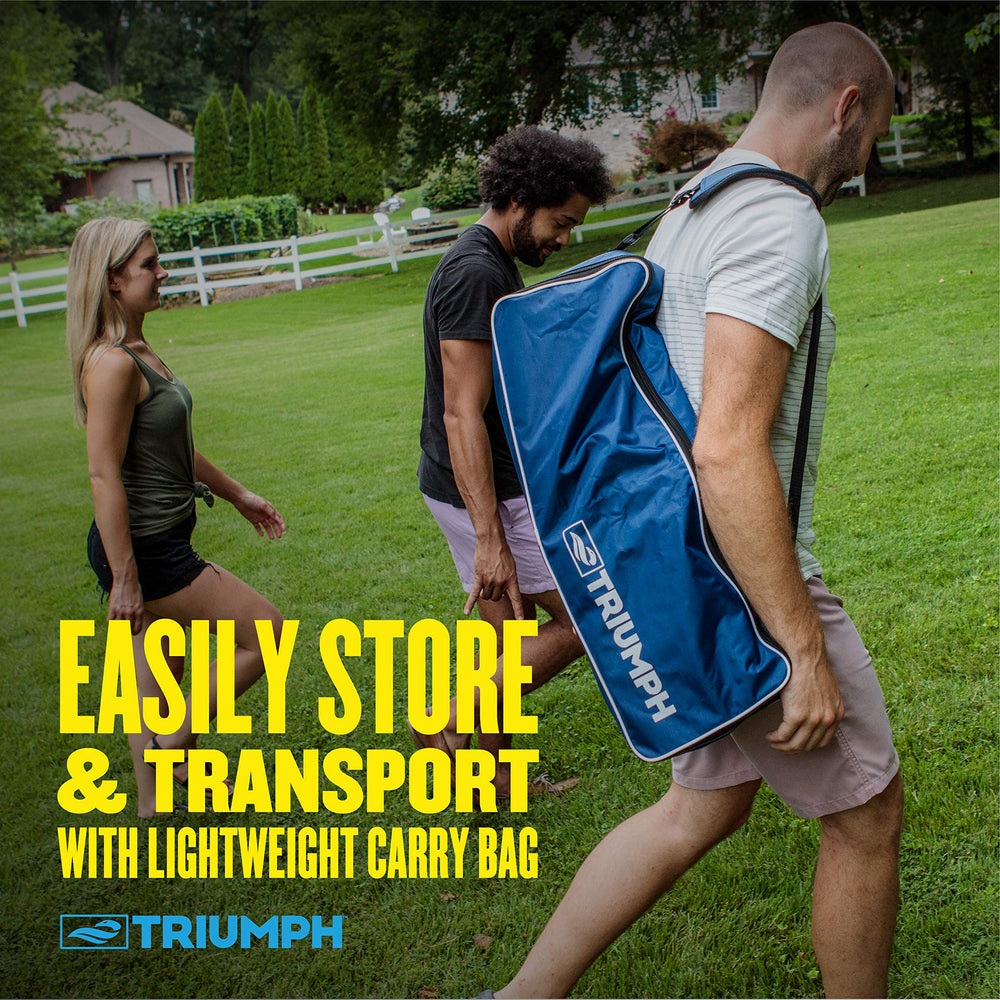Triumph Sports carry bag packed showing easy transport and tidy storage