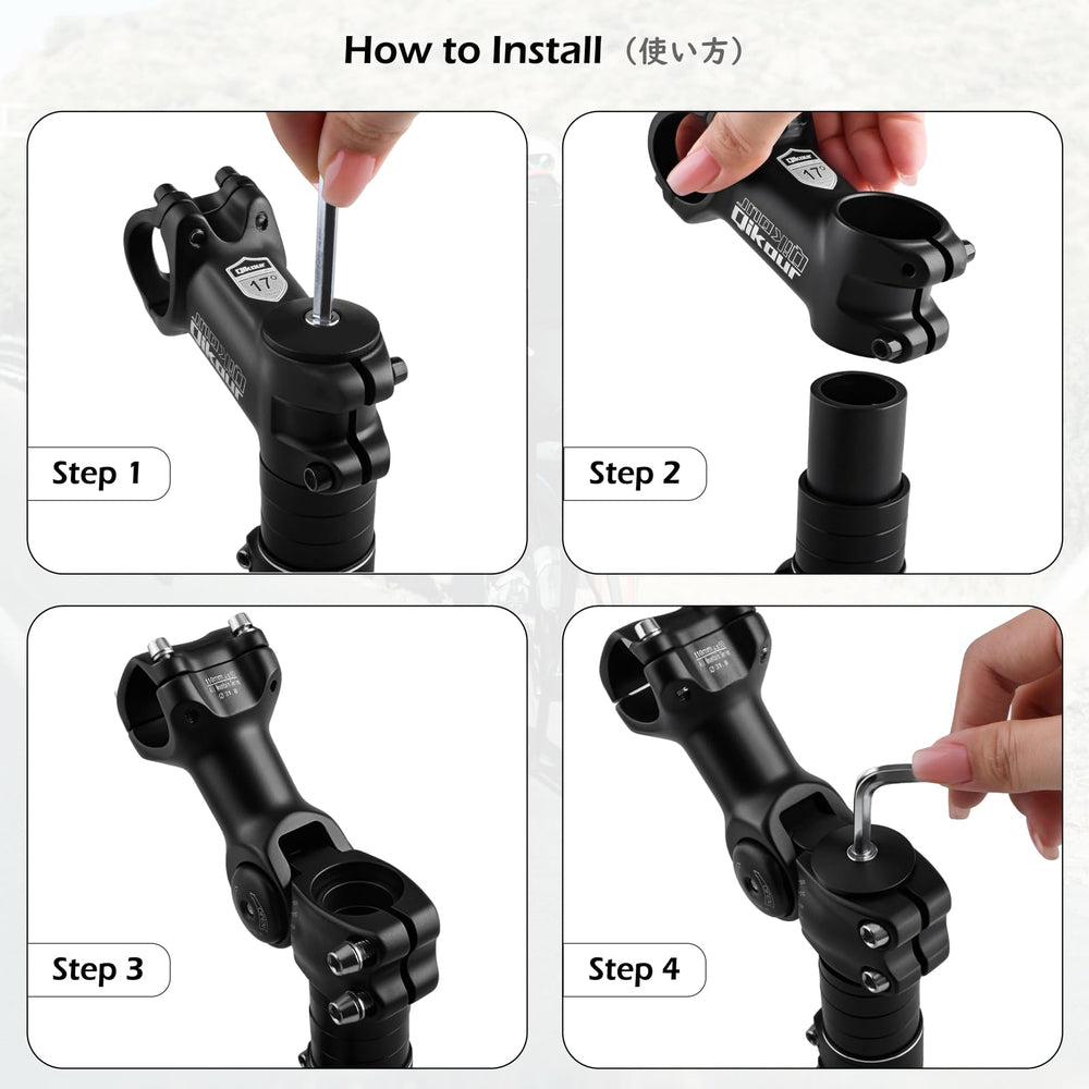 TRIWONDER close detail of 4-bolt clamp for strong, anti-slip handlebar fixing