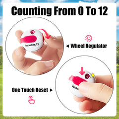 Trnayi clip attached to a golf glove demonstrating fast access during play