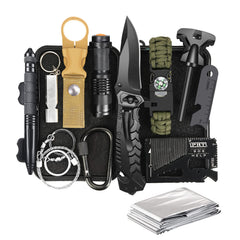 TRSCIND front packaging showing compact survival kit and features