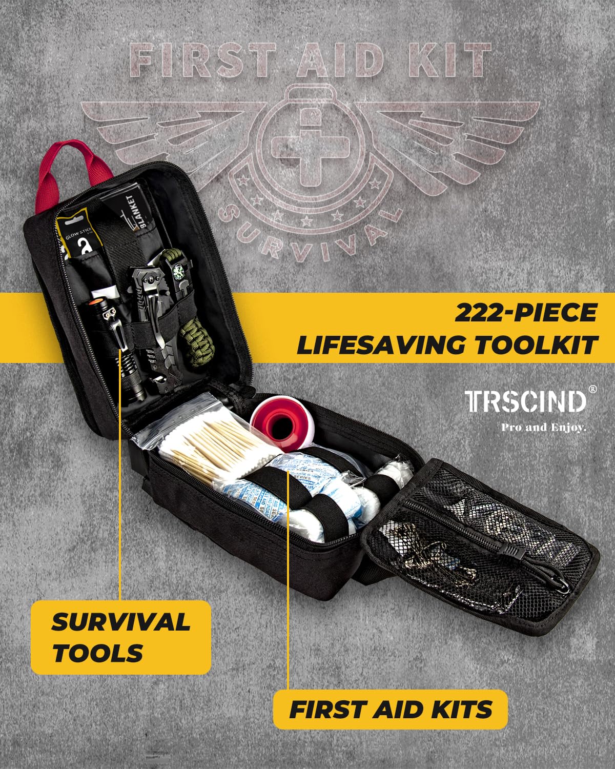 TRSCIND open kit with all tools laid out for fast tool selection and inventorying