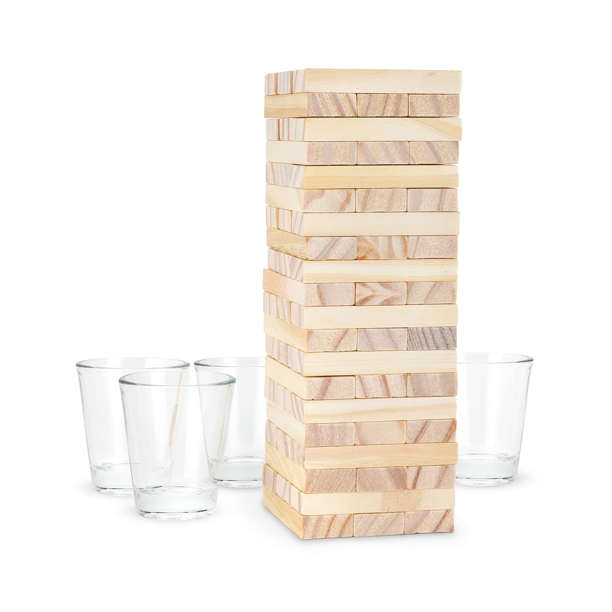 True front packaging showing the full adult stacking game and quick setup benefit