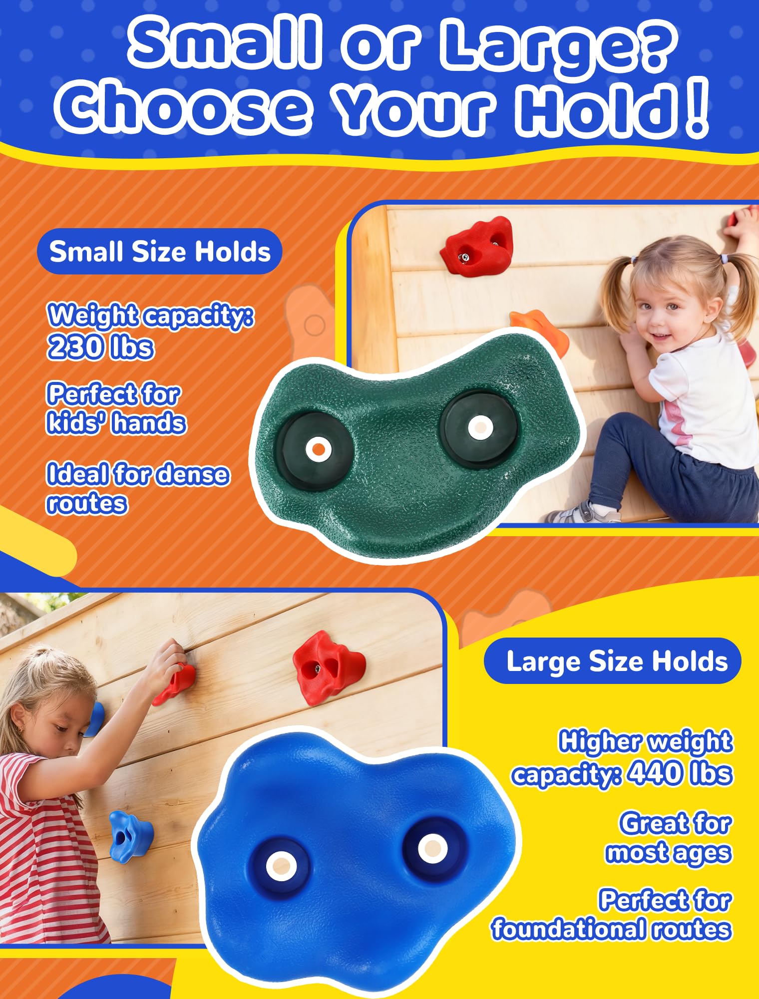 Trymaker hold beside a child’s hand showing small size for comfortable grip training