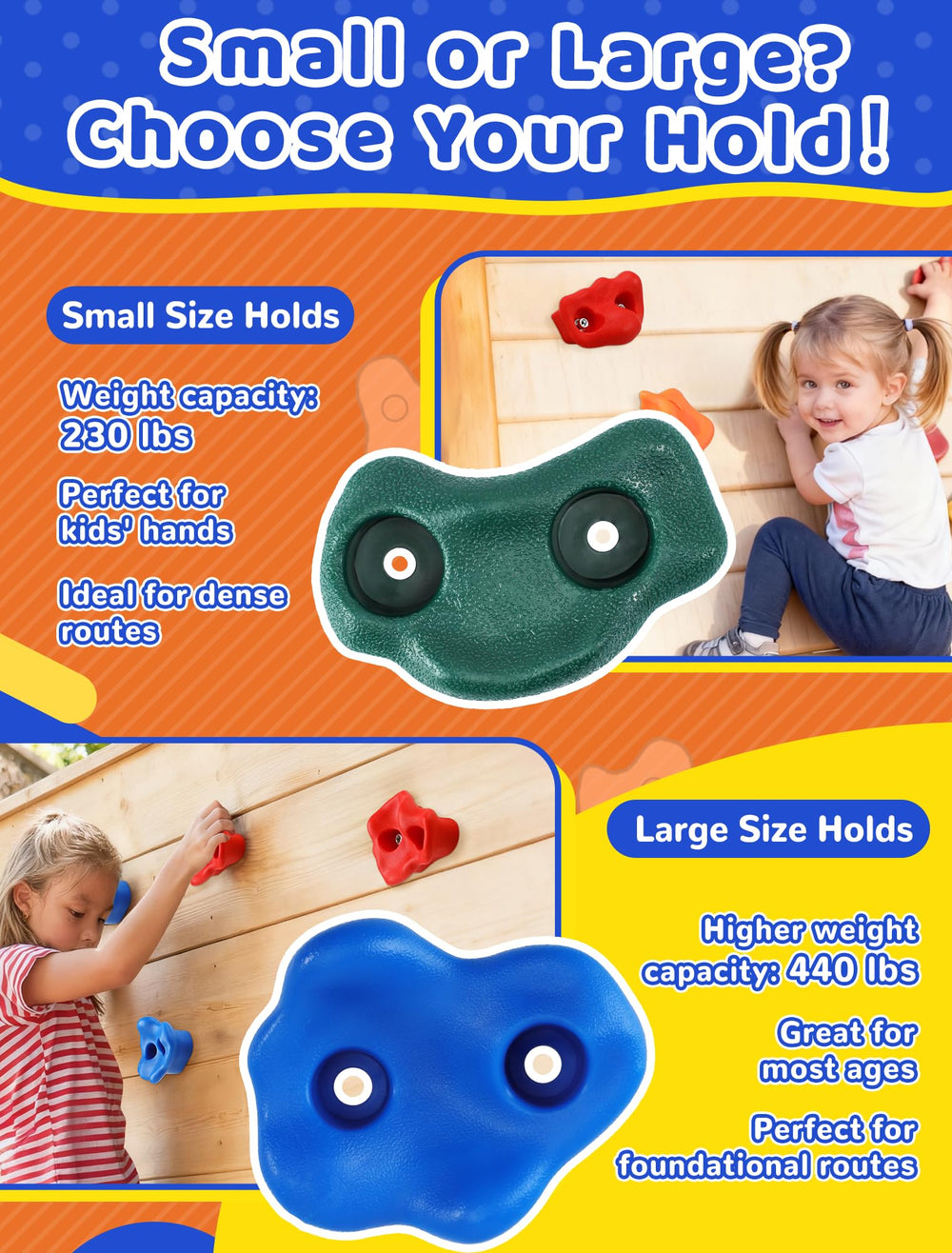 Trymaker hold beside a child’s hand showing small size for comfortable grip training