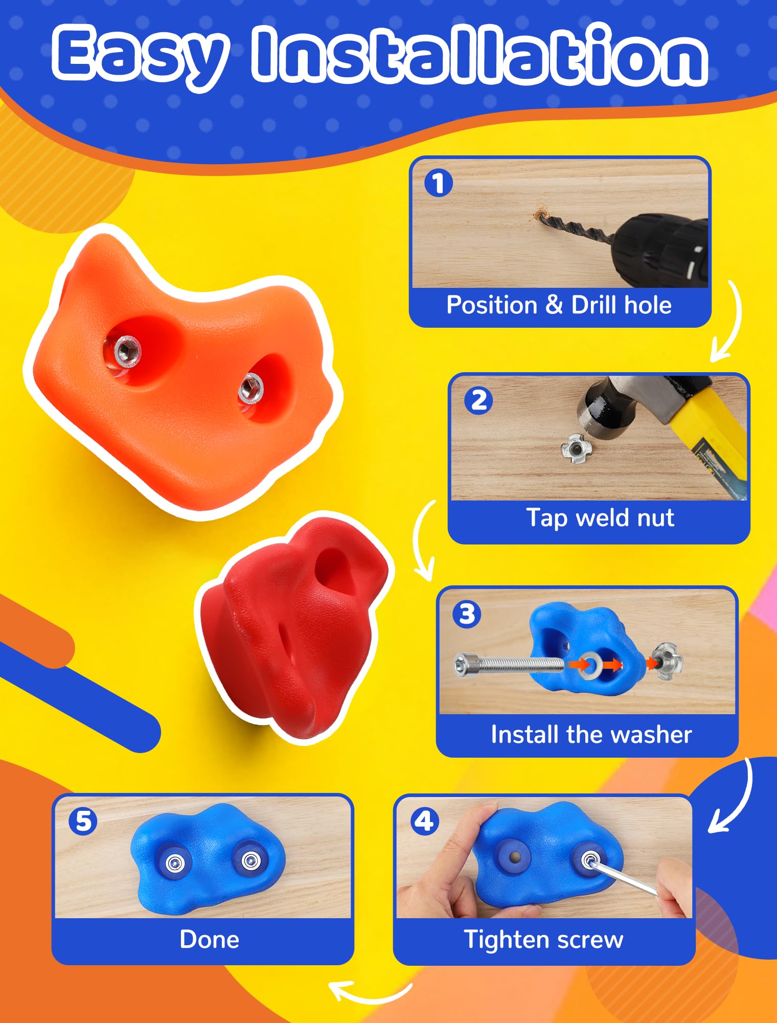 Trymaker holds mounted on plywood panel showing sturdy installation and layout options