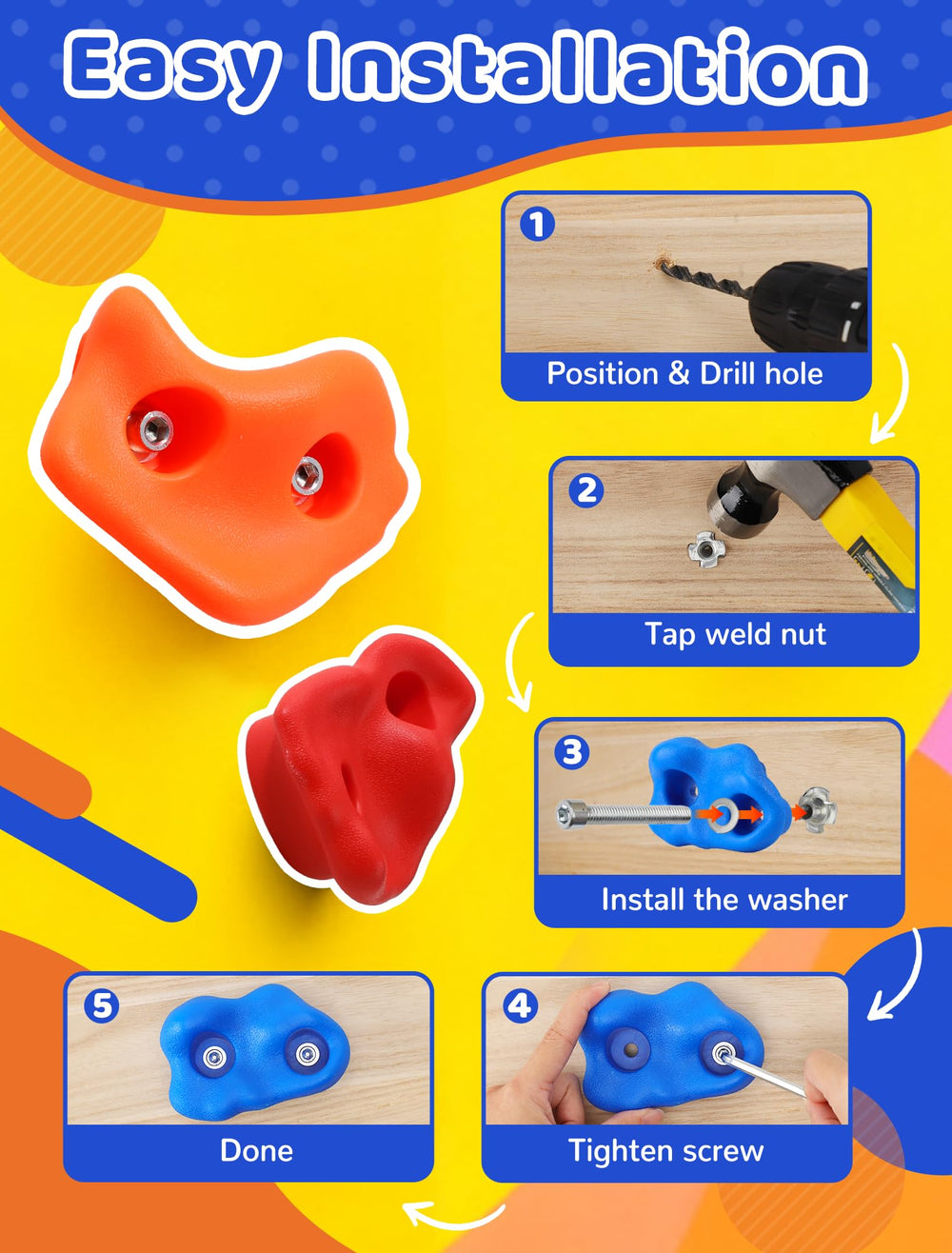 Trymaker holds mounted on plywood panel showing sturdy installation and layout options