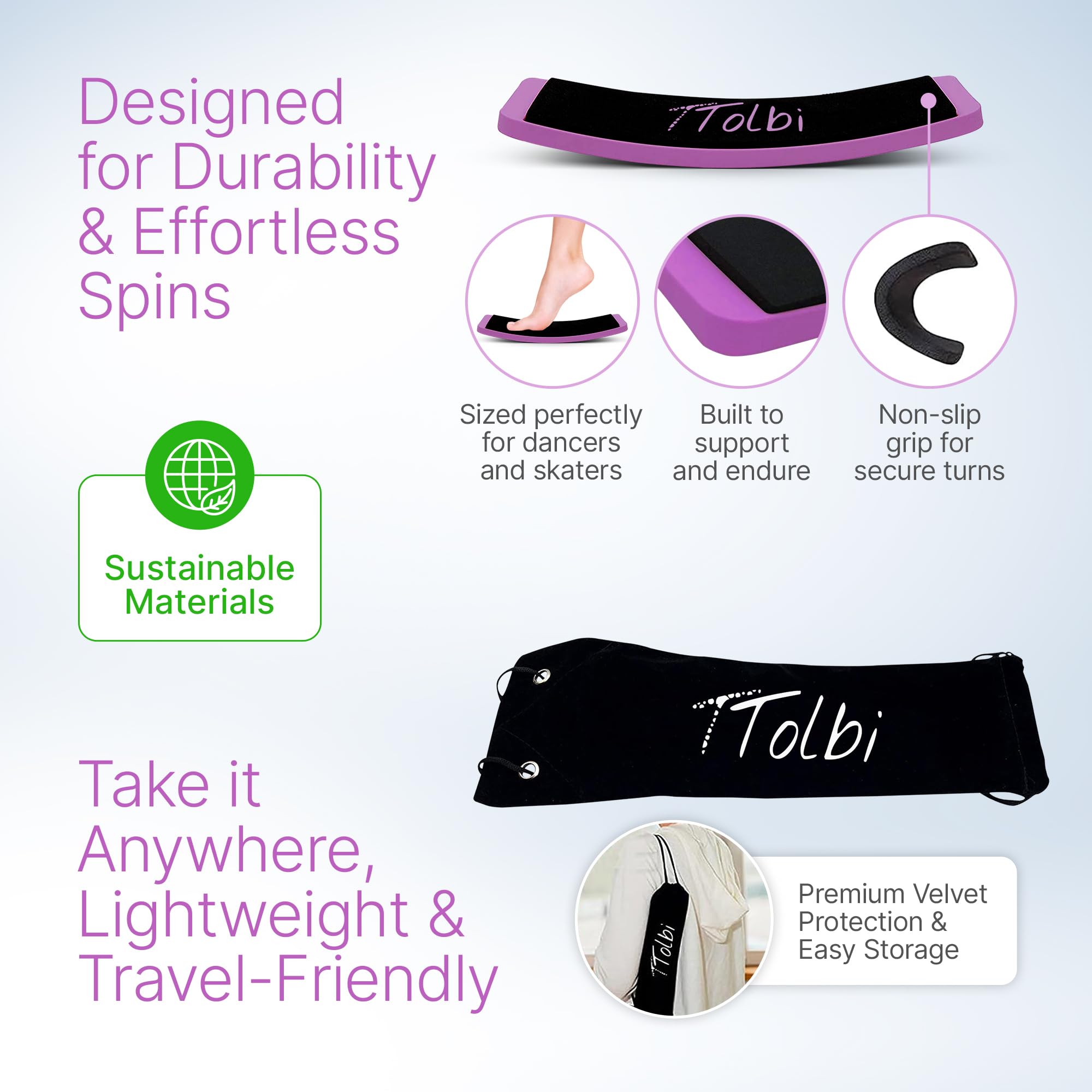 TTolbi turn board in studio use supporting practice and posture work
