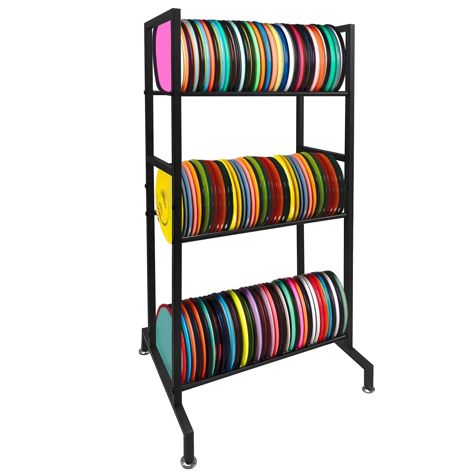 TTzycc front view rack loaded with discs showing neat organization and quick access