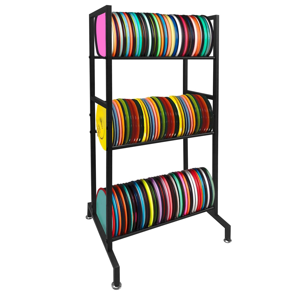 TTzycc front view rack loaded with discs showing neat organization and quick access