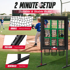 TUBAGOU net in backyard use with player practicing to improve pitching precision