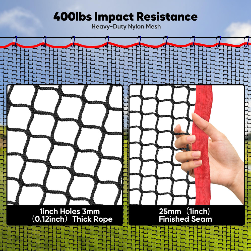 TUBAGOU net beside a person to show size options and real-world scale benefit