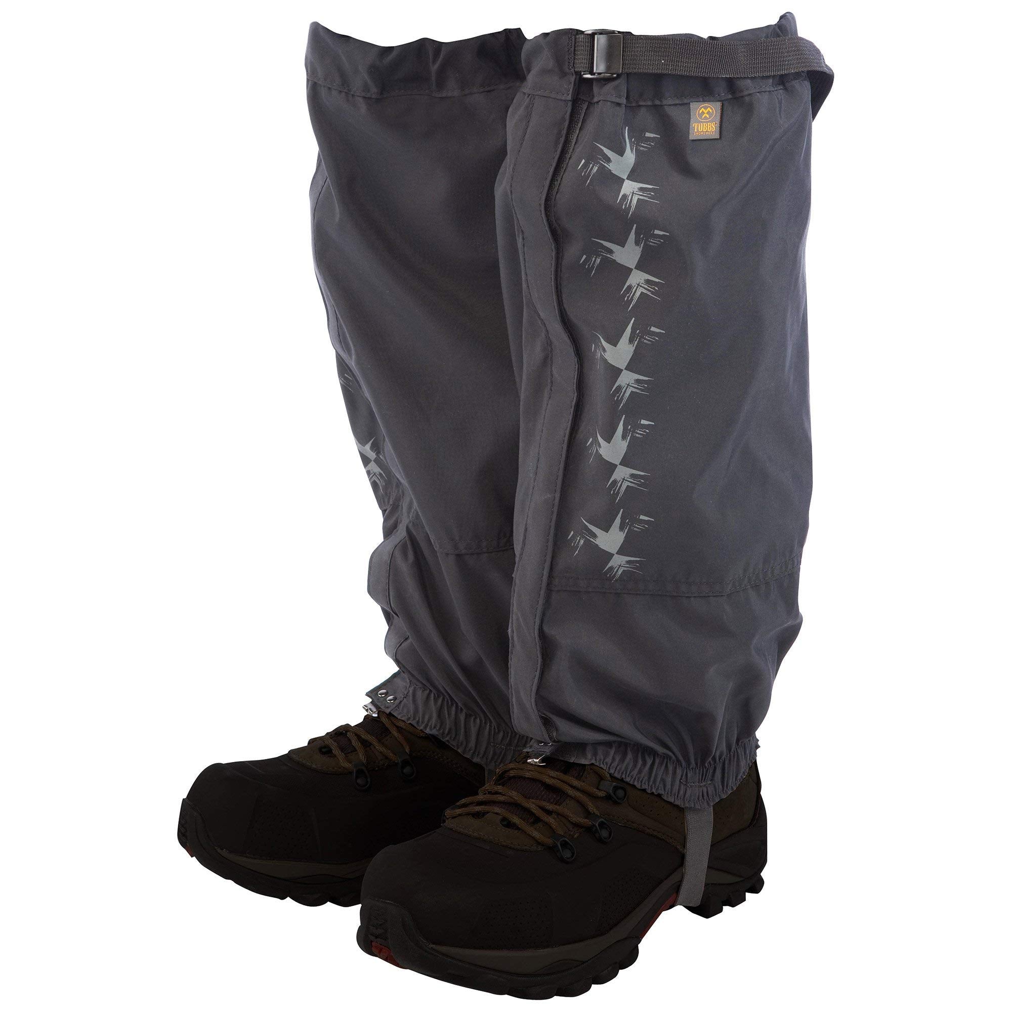 Tubbs gaiter front view showing full-length protection and easy fit