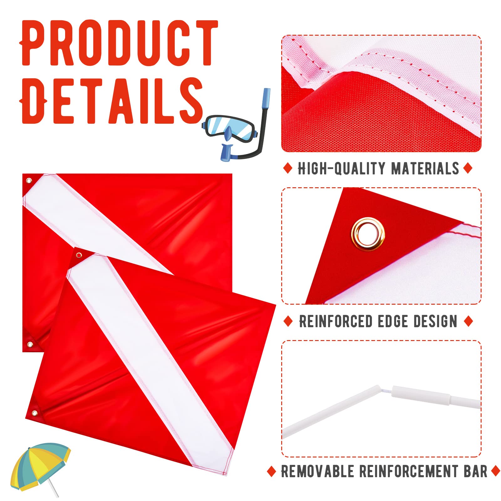 Tudomro flag folded next to gear bag showing compact size and transport convenience