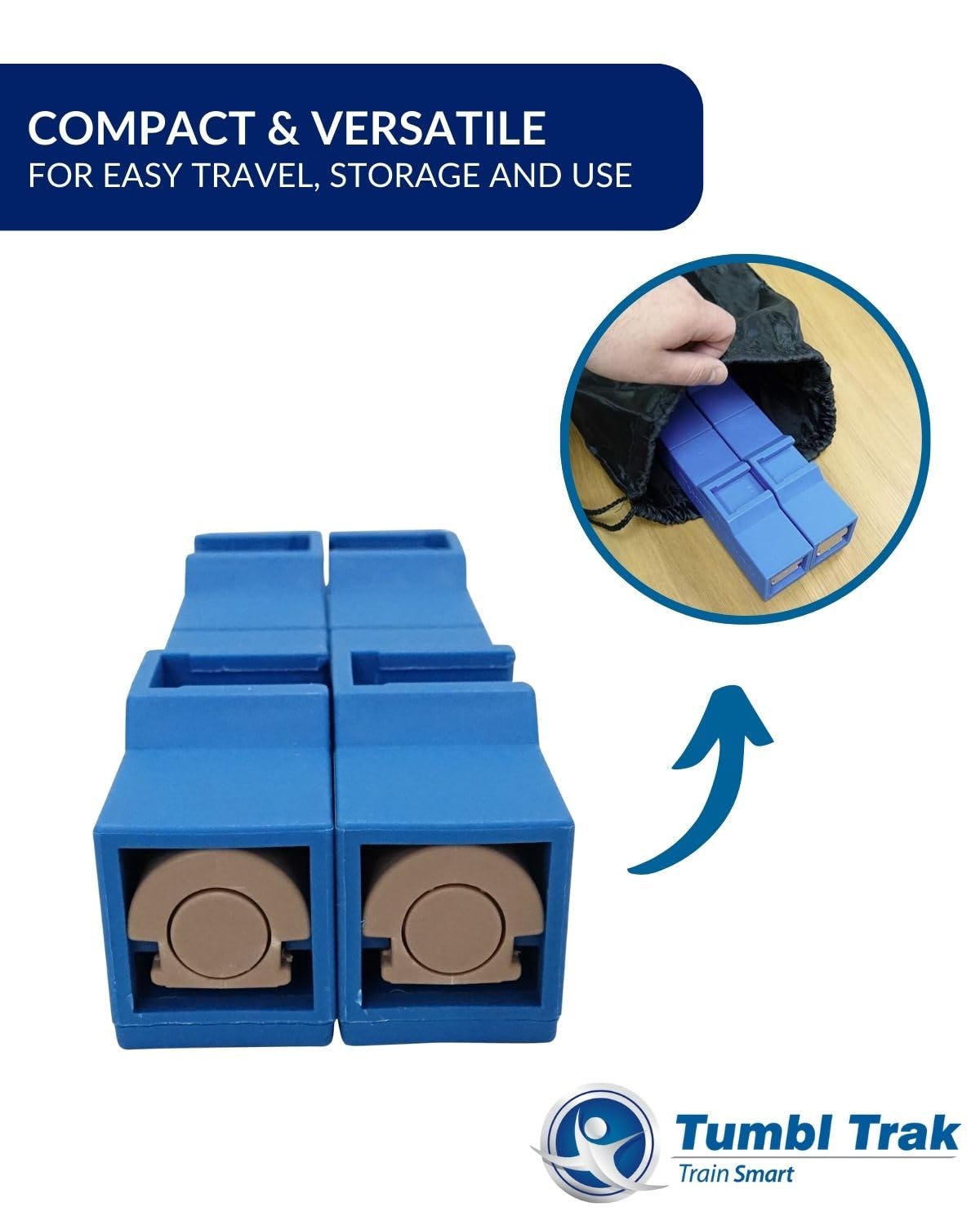 Tumbl Trak parallettes in a gym setting illustrating versatile training options