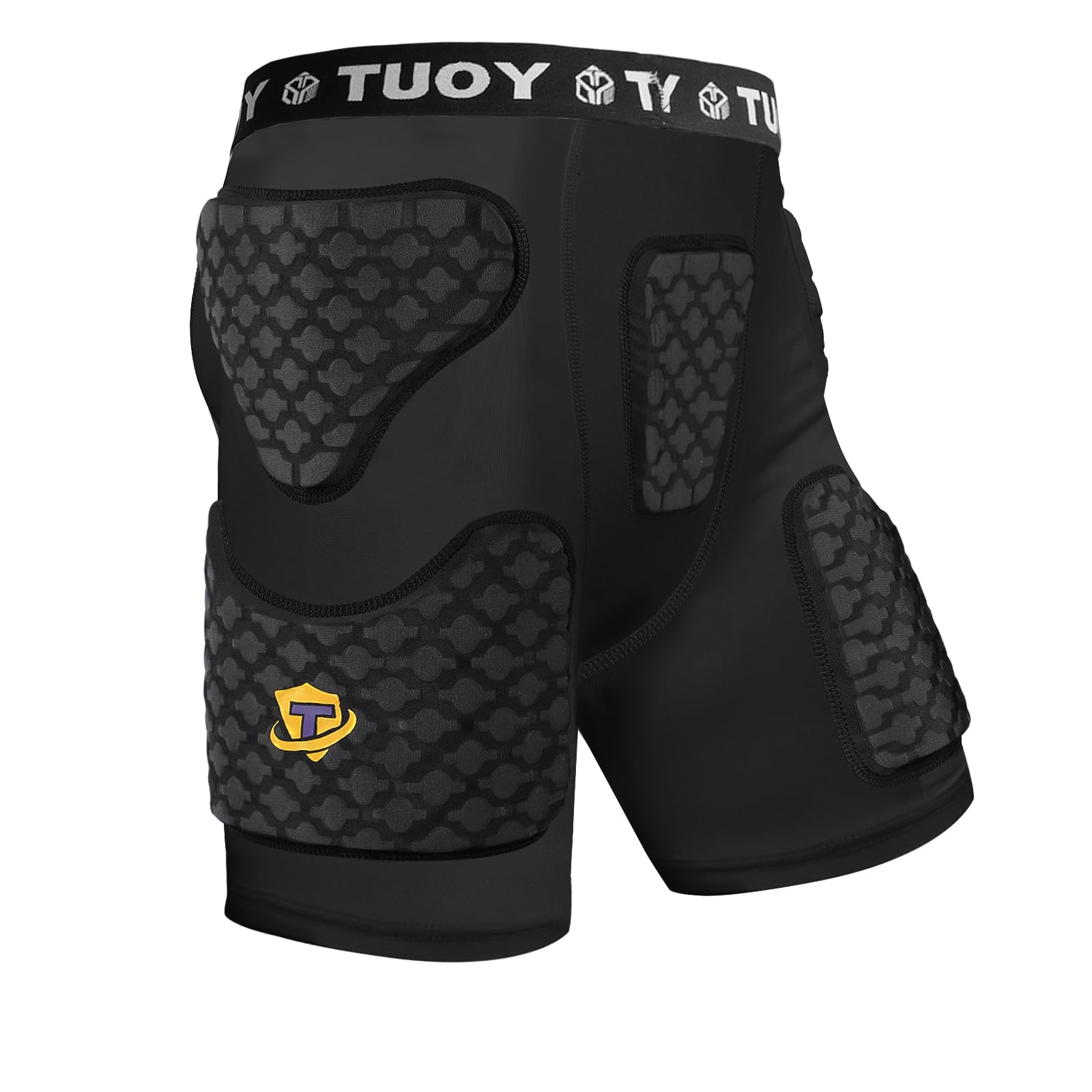 TUOY front view of youth padded girdle showing slim protective fit