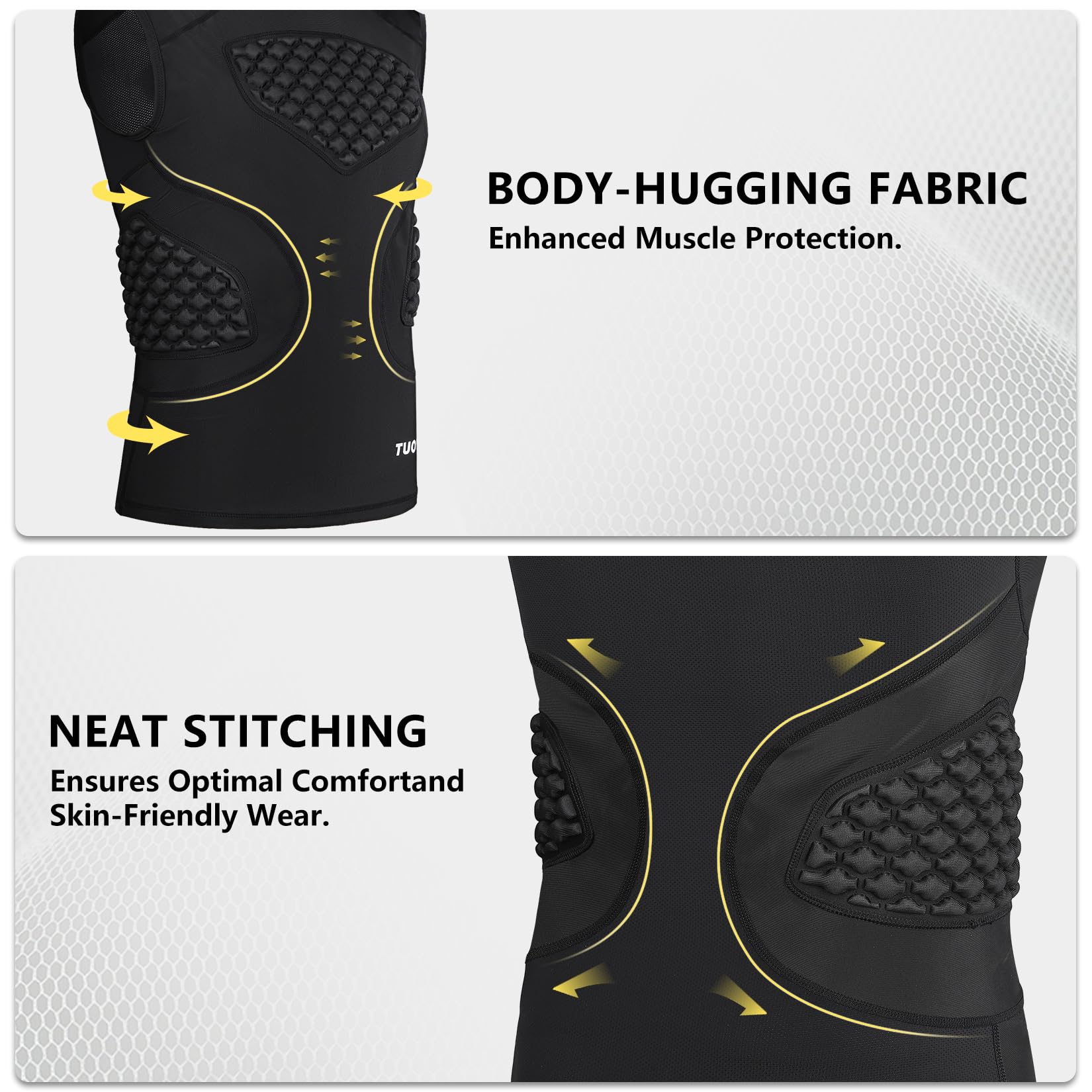 TUOY used in football drill showing shoulder and rib impact coverage