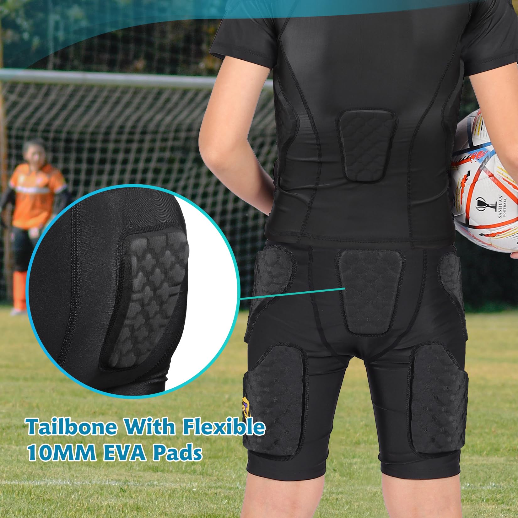 TUOY in-use on field with youth player showing discreet protection during play
