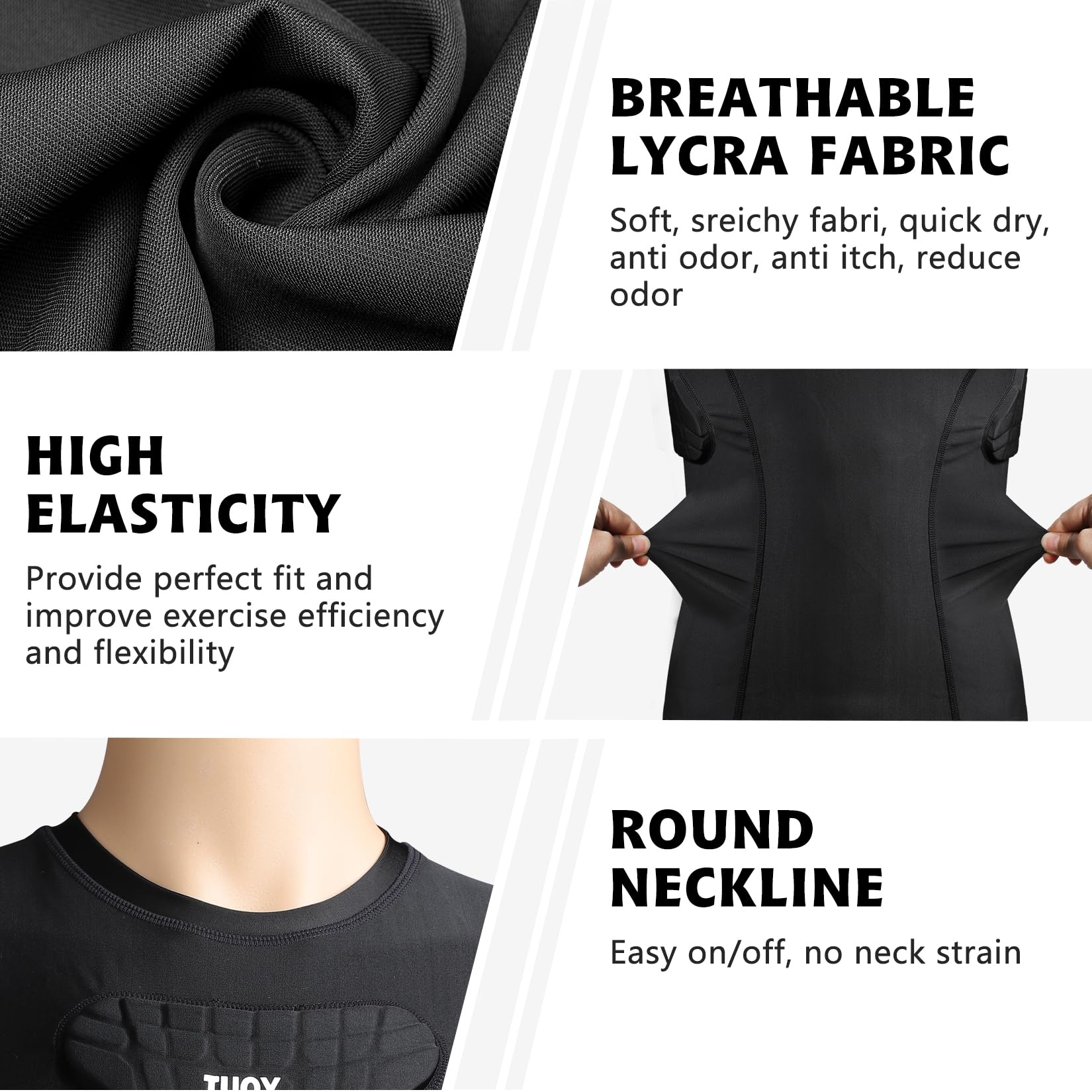 TUOYR lifestyle goalkeeper wearing vest offering confidence and collision protection
