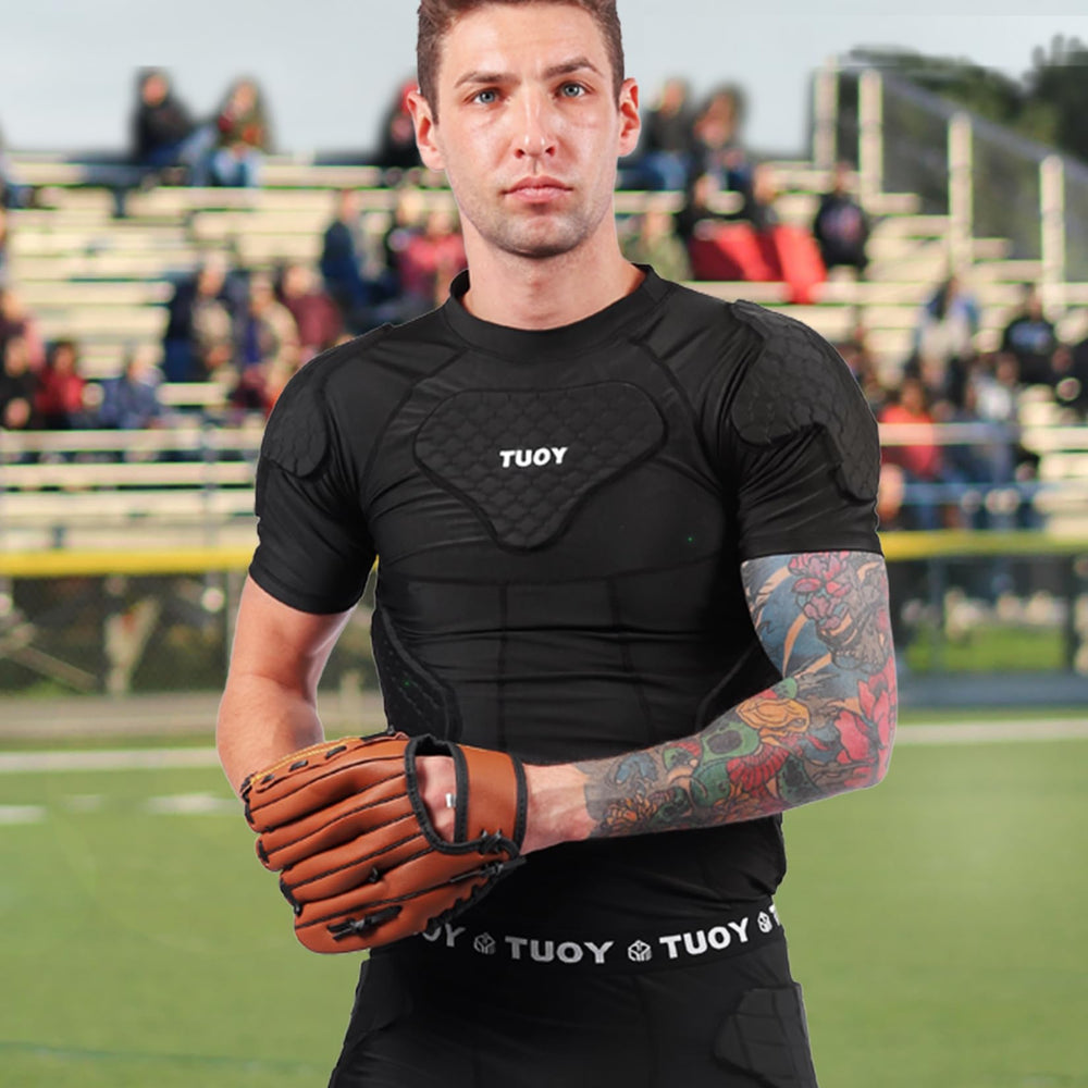 TUOYR side profile fit illustrating low-profile compression and movement benefit