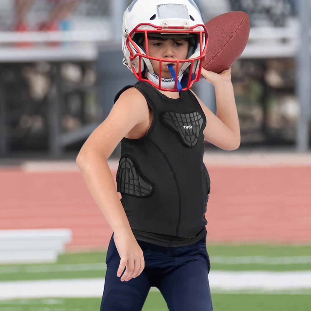TUOYR size scale with football indicating low-profile fit and sizing clarity benefit