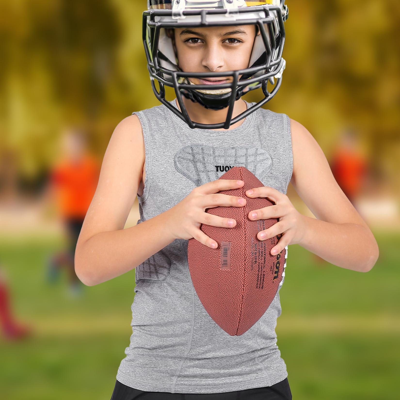 TUOYR worn under jersey showing low-profile protection during play