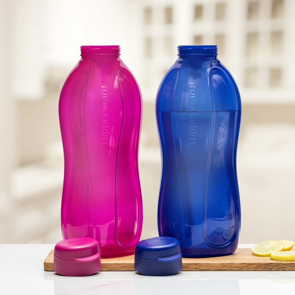 Tupperware Aquasafe in fridge door pocket demonstrating space-saving fit