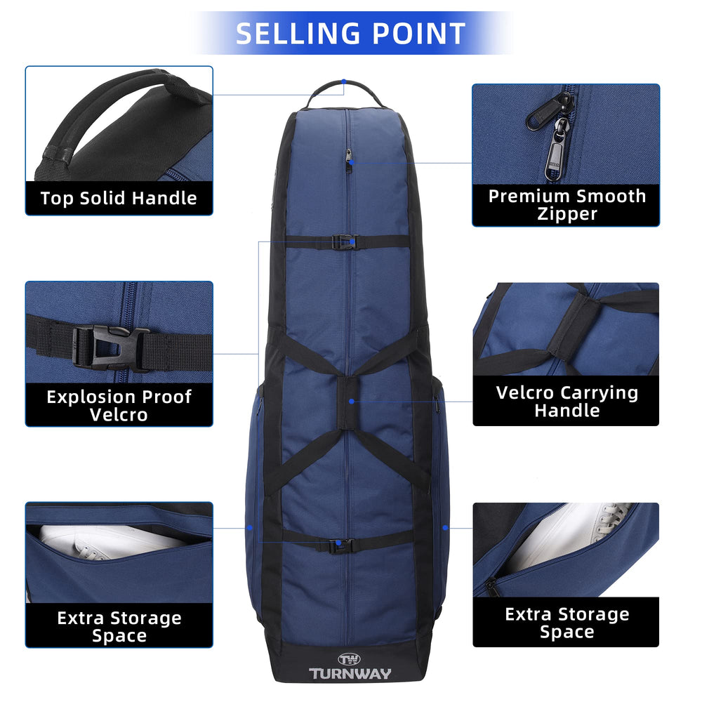 TurnWay close-up of 5mm padding and 900D fabric for durable club protection