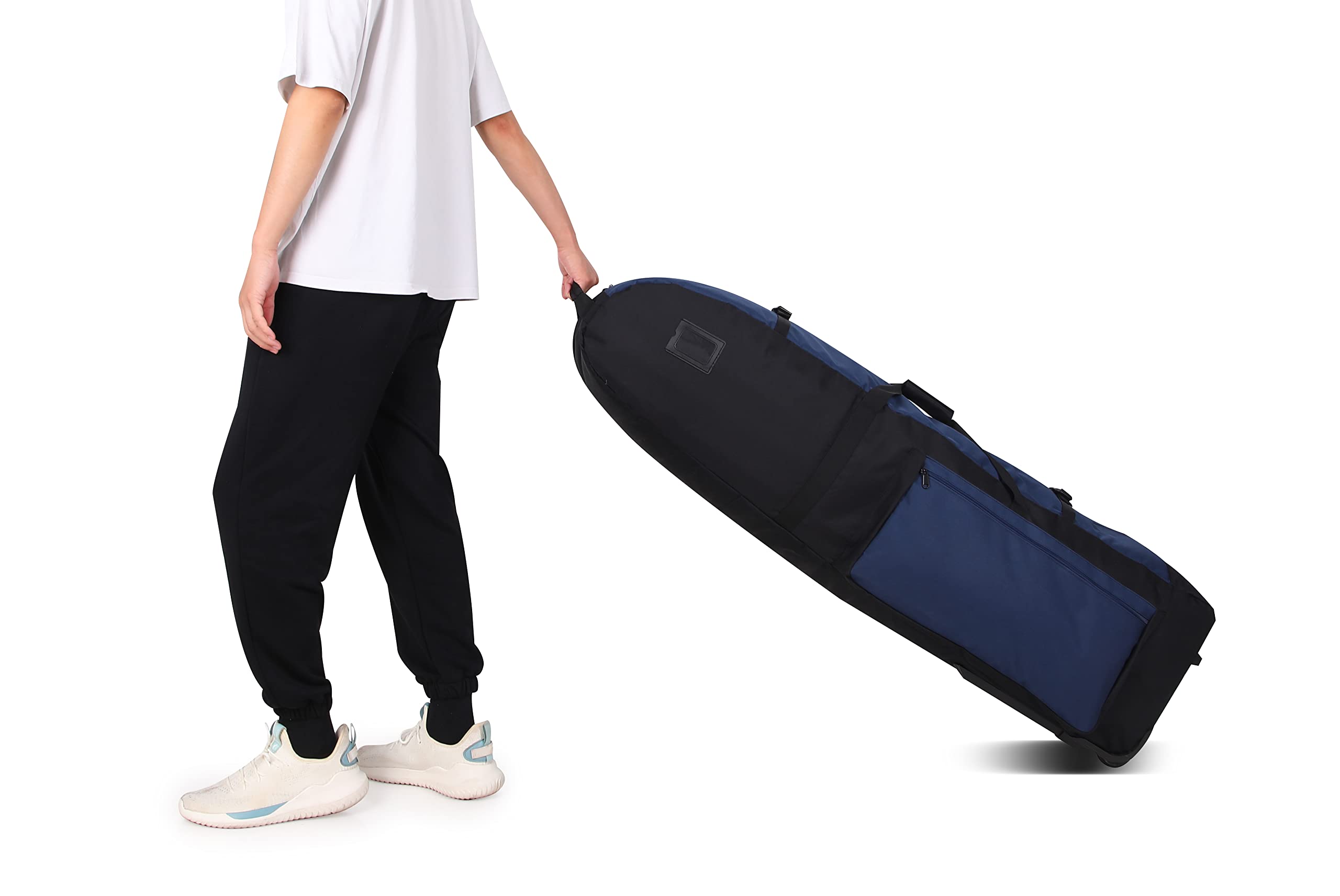 TurnWay bag on cart by golf course illustrating easy transport and readiness