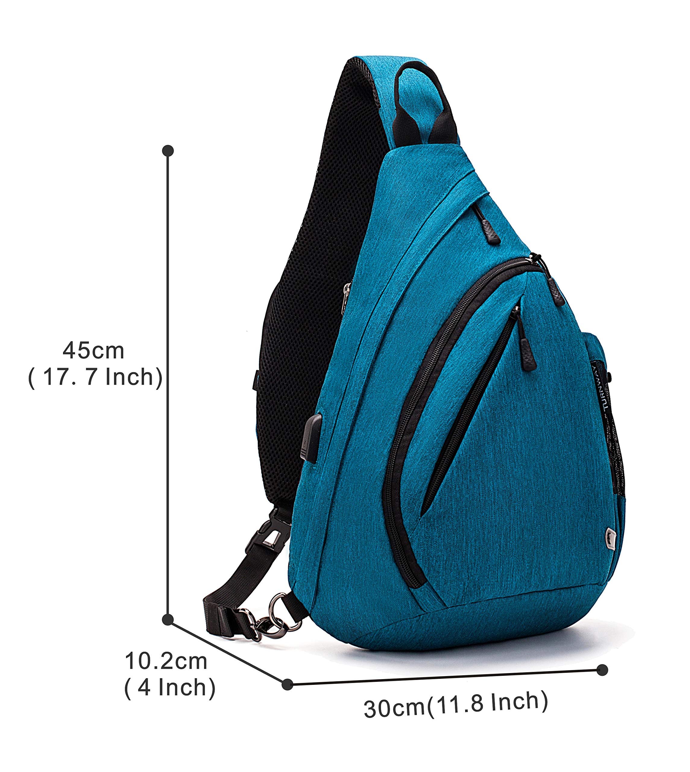 TurnWay shoulder strap phone pocket with quick-access charging convenience