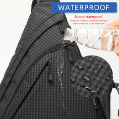 TurnWay shoulder strap phone pocket with phone inserted for hands-free charging benefit