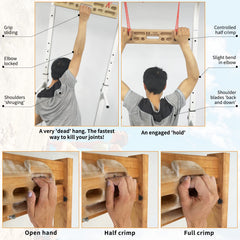 Two Stones hangboard mounted in doorway for quick sessions and convenient training benefit
