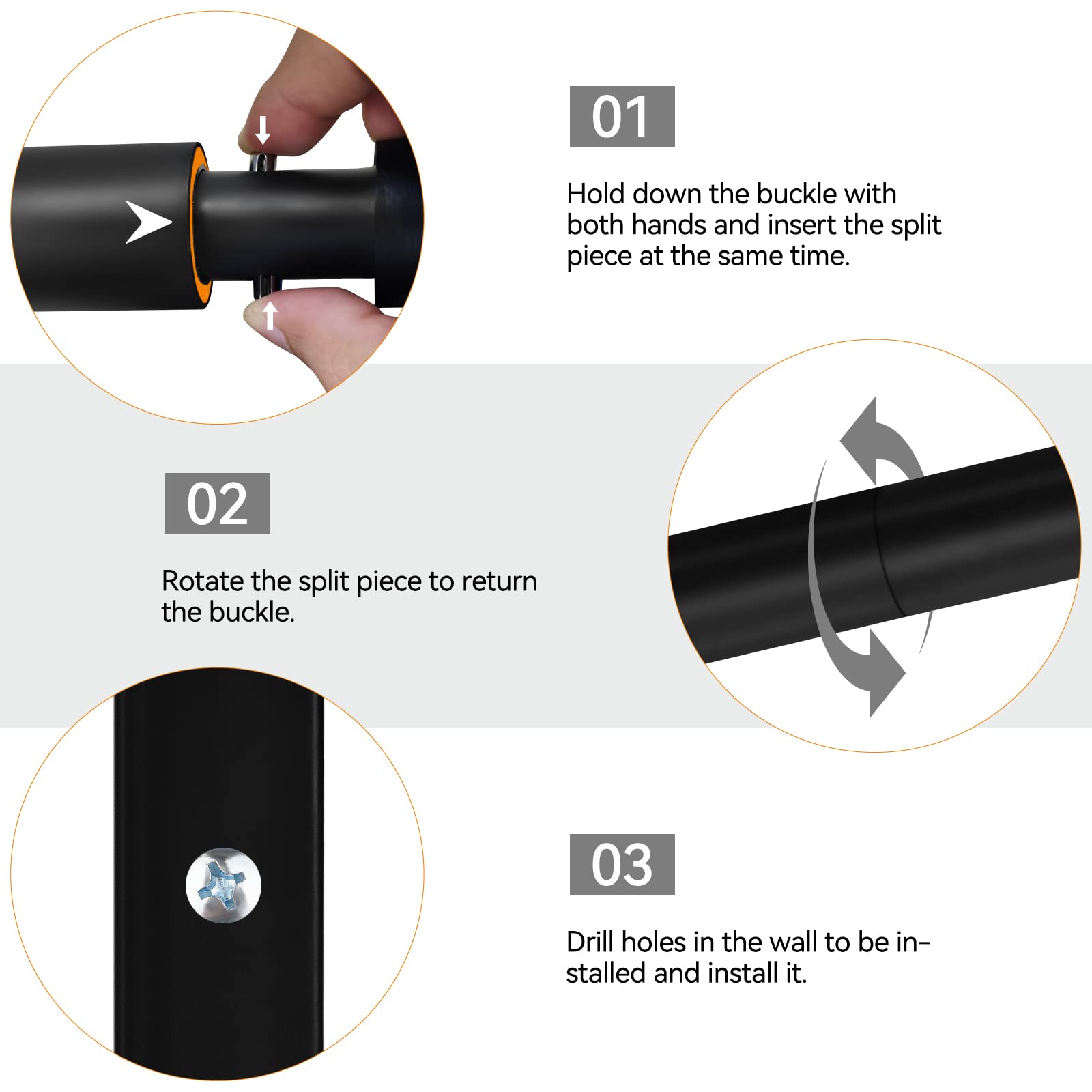 TWO STONES included installation hardware shown for quick mounting